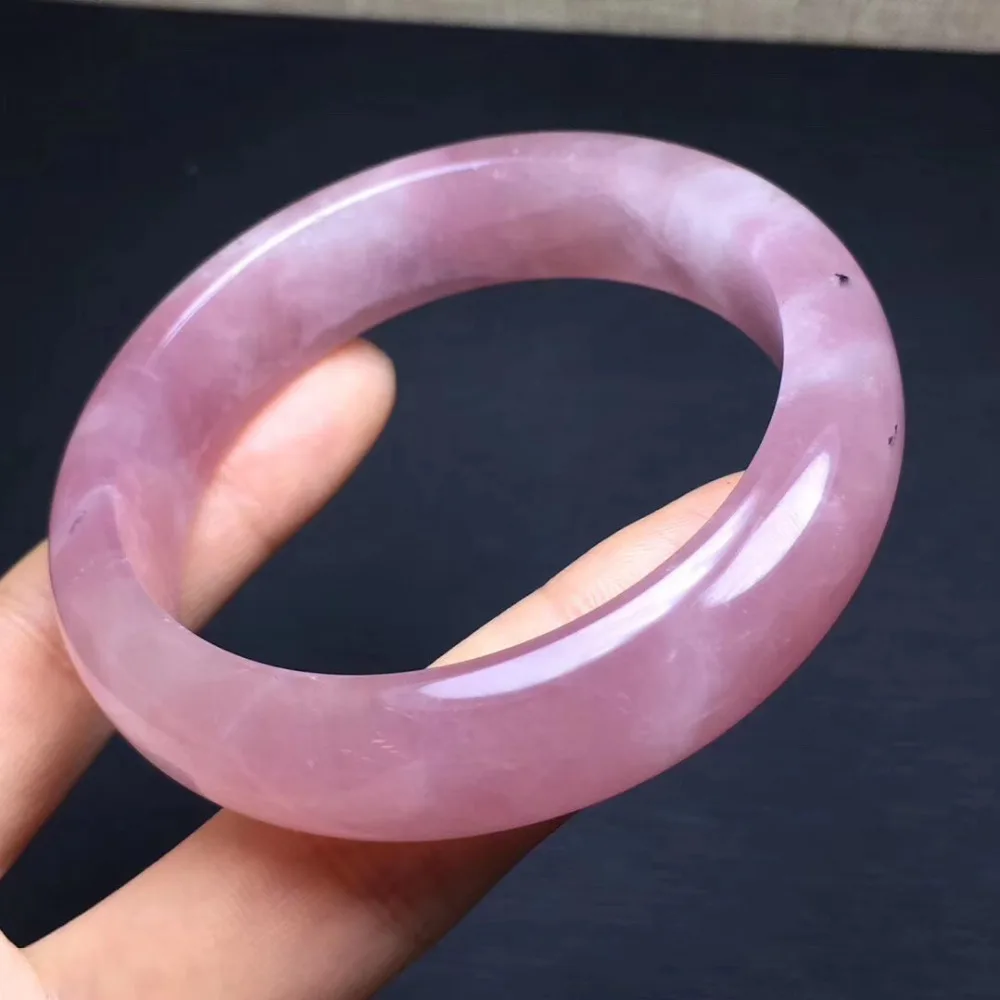 Natural Rose Quartz Bangle  (1)