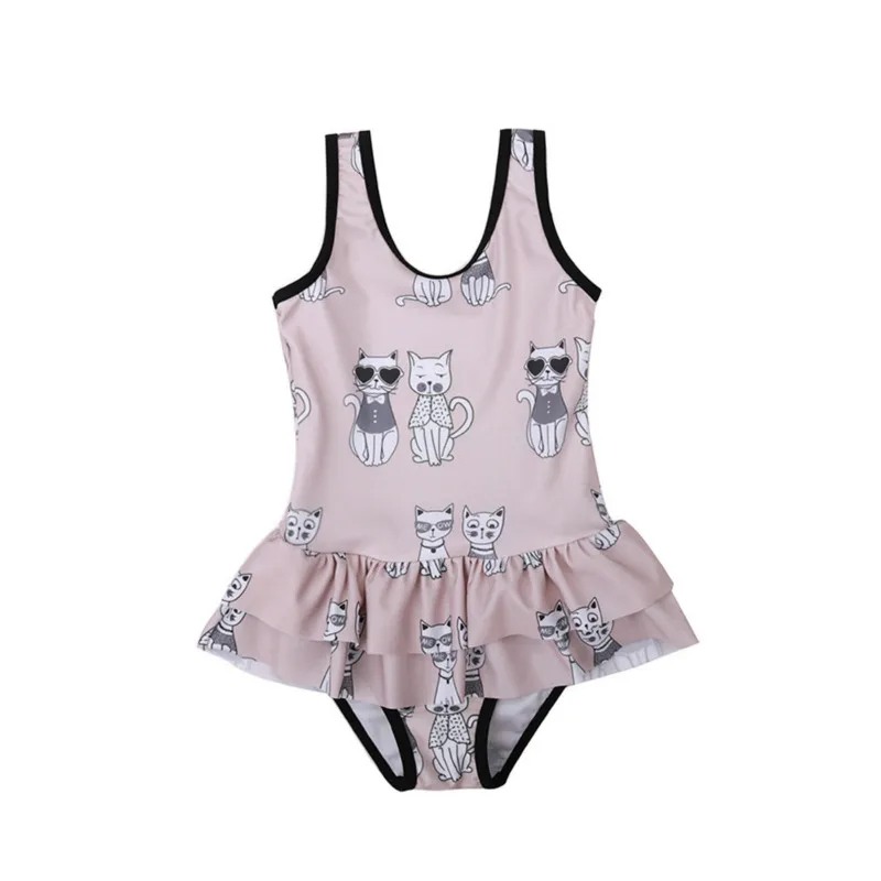 

Dollplus Children Swimming Girl Swimwear One Piece Toddler Swimwear Fashion Cartoon Beachwear Swimsuits for Toddler Girls Kids