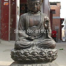 Bi001272 34 Больших Тибет Буддизм Бронзовый Сиденья Robe Шакьямуни Будда Амитабха Статуя