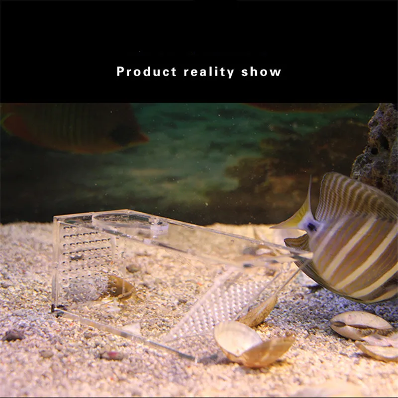 Generic Acrylic Clear Aquarium Shrimps Crabs Trap Box One-way Valve Fish Tank Supplies (5)