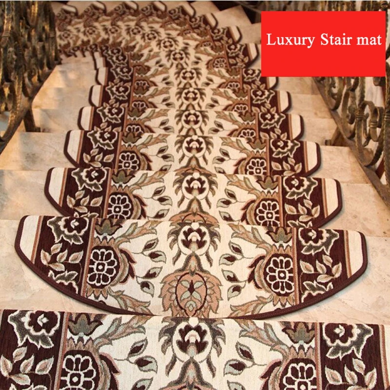 Non-slip Adhesive Stair Carpet Step Stairs Mats Anti-skid Staircase Step Rug Protection Cover for Household Accessory No Install Non-slip Adhesive Stair Carpet Step Stairs Mats Anti-skid Staircase Step Rug Protection Cover for Household Accessory No Install