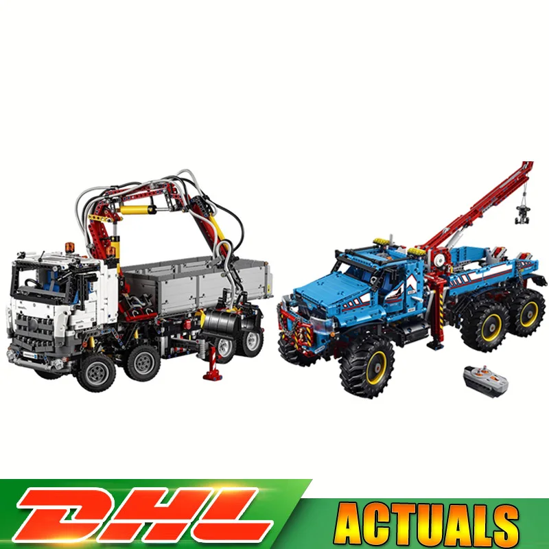

Lepin 20005+20056 The Ultimate Terrain 6X6 Remote Control Truck Mercedes-Benz Arocs 3245 Toys Compatible LegoINGlys 42043 42070