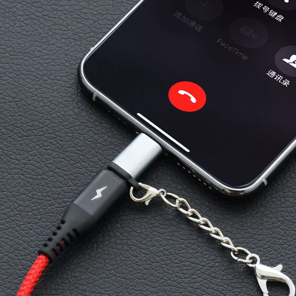 Адаптер Micro USB для освещения OTG с брелоком Apple iphone X 7 8 6 Plus XS MAX XR Mini Sync Data Charging