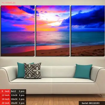 

03 panelsset Canvas Painting red abstract oil painting Colourful sun shine Home wall decora canvas art wall pictures08118193