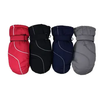 

USA Shipping Winter Kids Ski Gloves Windproof Waterproof Non-slip Full Finger Skating Skiing Cotton Warm Mittens Skiing Gloves