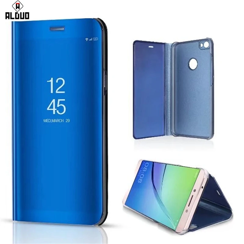 

Luxury Mirror Clear View Flip Case For Xiaomi Redmi 5 Plus Note 4X Note 4 Leather Cover For Xiaomi 5 6 A1 5X Mix 2 Case Cover