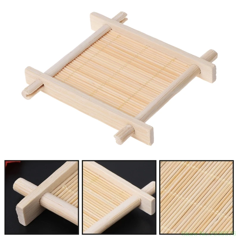 

2019 New Bamboo Wooden Handmade Bathroom Soap Dish Holder Drain Storage Rack Shower Rack