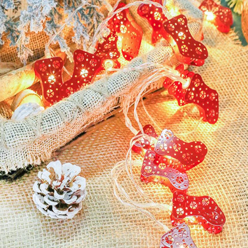 

ChristmasSock String Lights 2M 20LED Christmas Led String Lights Battery Operated Lights christmas tree decorations
