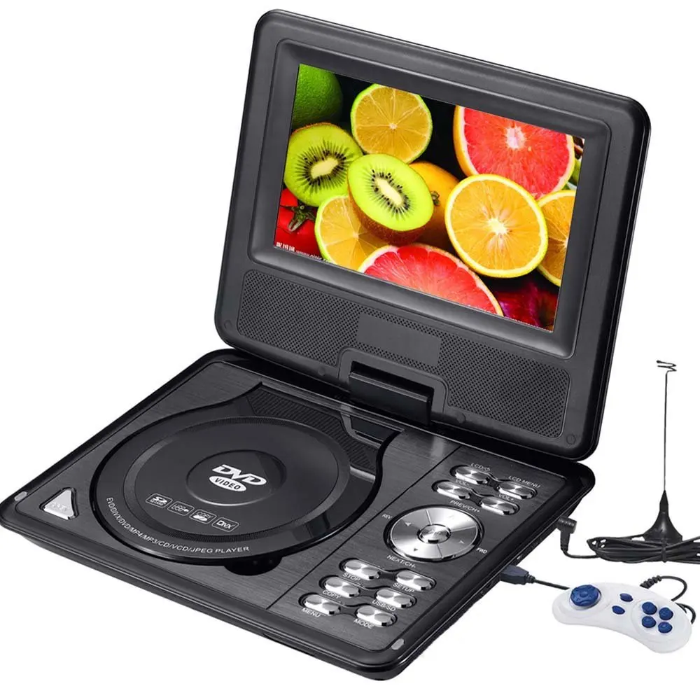 Rotating 7.5" Inch Screen Handheld Portable DVD Player LCD Screen with