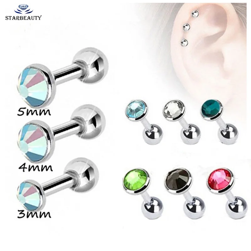 

1pc Import Zircon Shaped Internally Threaded Prong 1.2*6*3/4/5mm Top Labret Monroe Lip Ring 16G Tragus Helix Ear Piercing