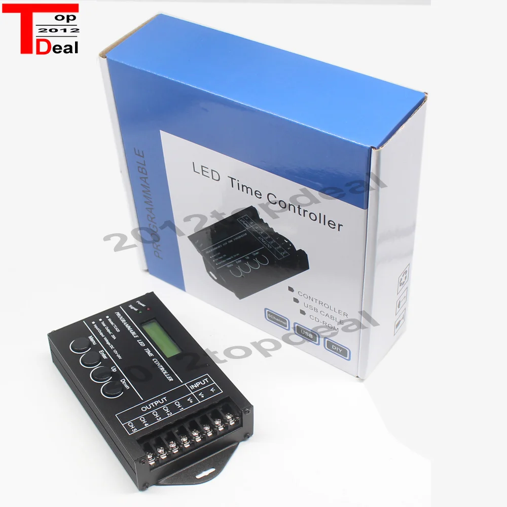 

1pc Time programable RGB LED Controller RGBW Dimmer TC420 DC12V 24V 5Channel max 20A Common Anode Programn]mable