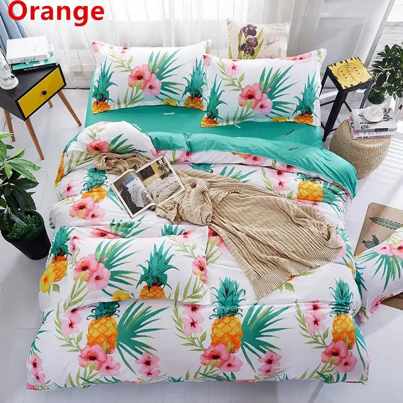 

3d bedding sets pineapple printed Bohemia duvet cover set with Pillowcase Cartoon Bedlinen Home textile