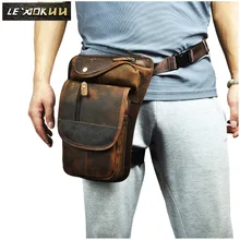 Quality Leather Men Design Casual Messenger Tablets Sling Bag Multifunction Fashion Travel Waist Belt Pack Leg Bag Male 3112 Quality Leather Men Design Casual Messenger Tablets Sling Bag Multifunction Fashion Travel Waist Belt Pack Leg Bag Male 3112