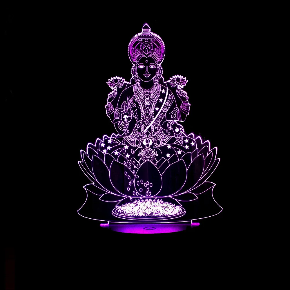 India wealth God 3D 7 Color Led Night Lamps For Kids Touch Usb Table Lampara Lampe Baby Sleeping Nightlight | Лампы и освещение