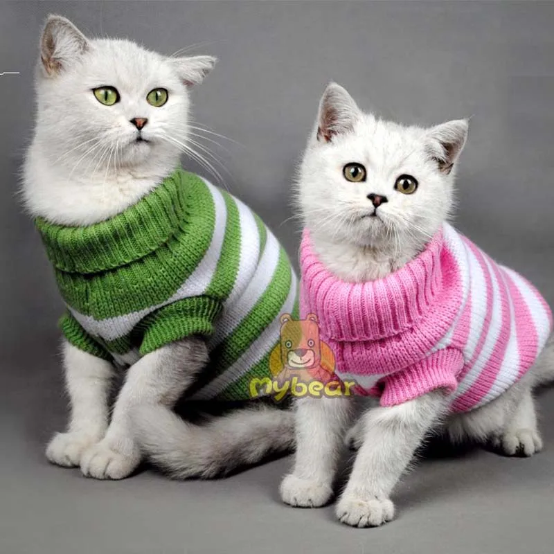 563 35 De Réductionvintage Bande Pet Chien Chat Crochet Tricot Chandail Sweatershirt Pour Chat Petit Chien Chihuahua Teckel Manteau Veste Pull