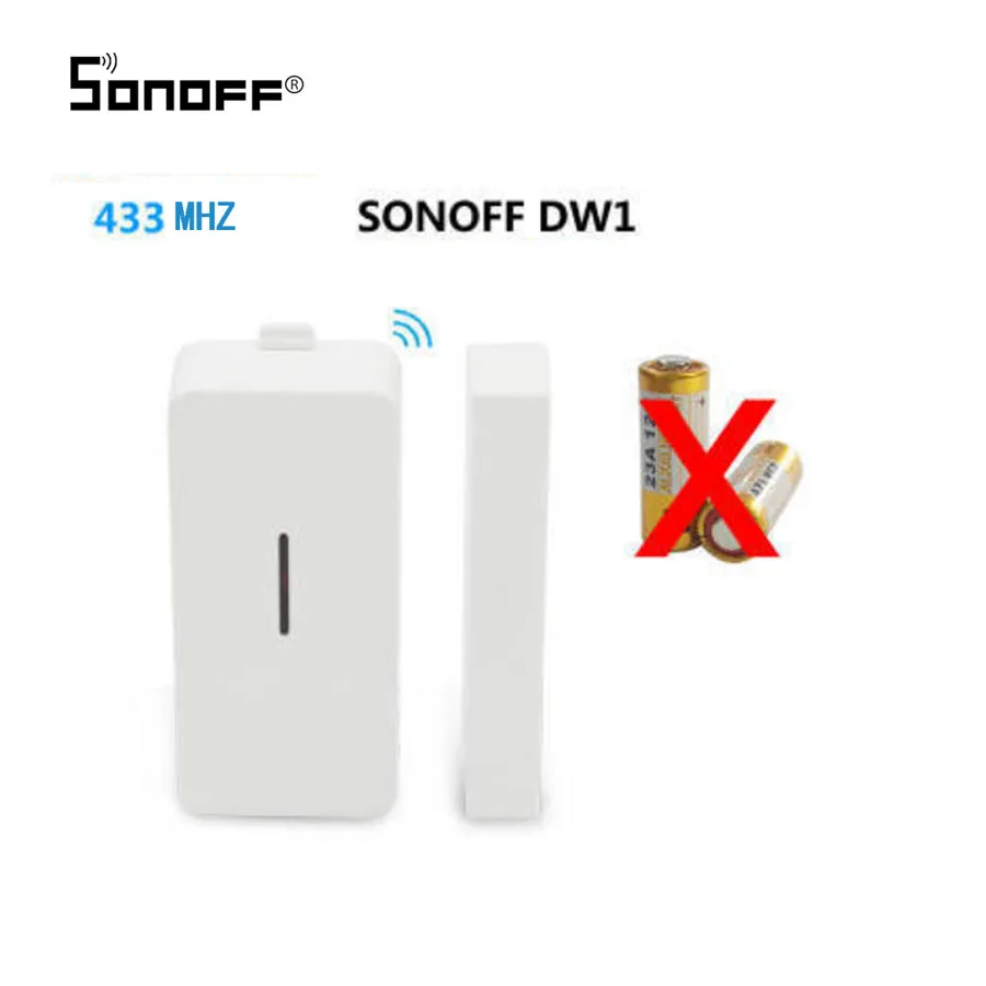 Интеллектуальный выключатель света SONOFF DW1 433 МГц двери окна Беспроводной Модули автоматизации Сенсор для умного дома охранной сигнализации Совместимо с RF Bridge