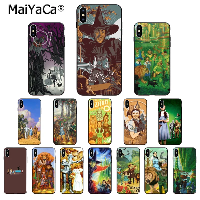 

MaiYaCa The Wizard of OZ Black TPU Soft Phone Case Cover for iPhone 6S 6plus 7 7plus 8 8Plus X Xs MAX 5 5S XR