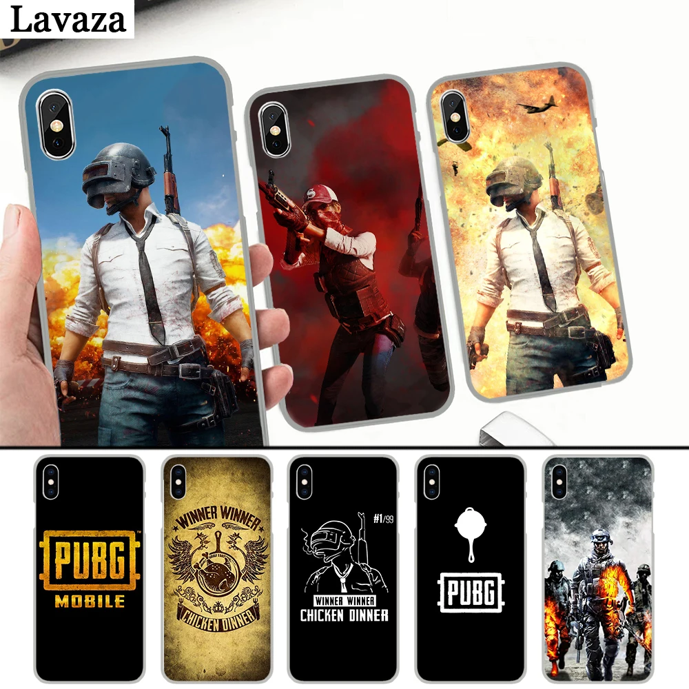 

Lavaza pubg Luxury Quality Black Hard Case for iPhone 4 4S 5 5S 5C 6 6S 7 8 Plus X XS MAX XR