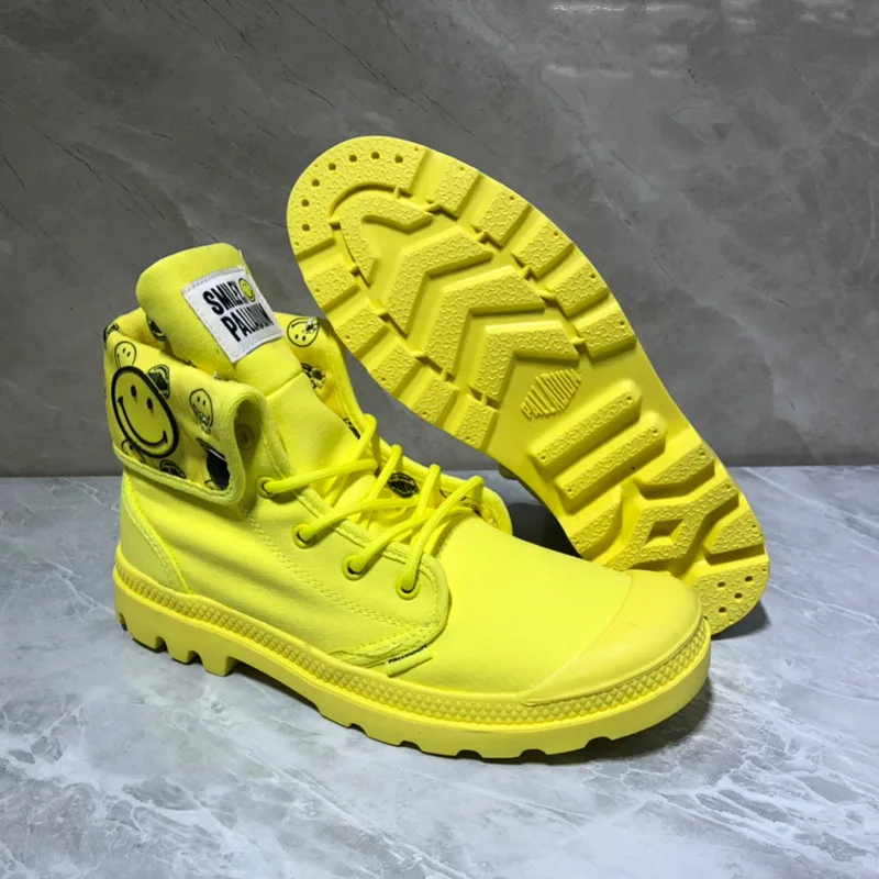 Мужские кроссовки PALLADIUM классические с желтым смайликом повседневные