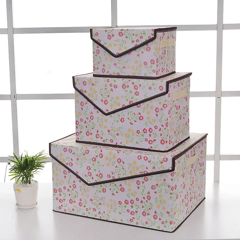 Storage Box with Hood Clothes Socks Toys Snacks Debris Organizer Cosmetics Household Storage Box Cabinet Underwear Storage Bag