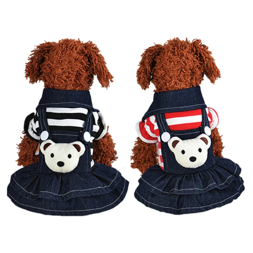 

Spring/Summer Dog Dresses Denim Skirt Dress XS-XL Overalls Clothes For Dogs For Small Dogs Cat Pet Supplies Wholesale 50NV27