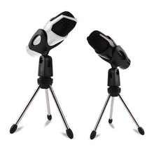 Конденсаторный микрофон 3,5 мм Wired Desktop вещания студийных микрофонов w/мини-штатив микрофоном для компьютера PC смартфон