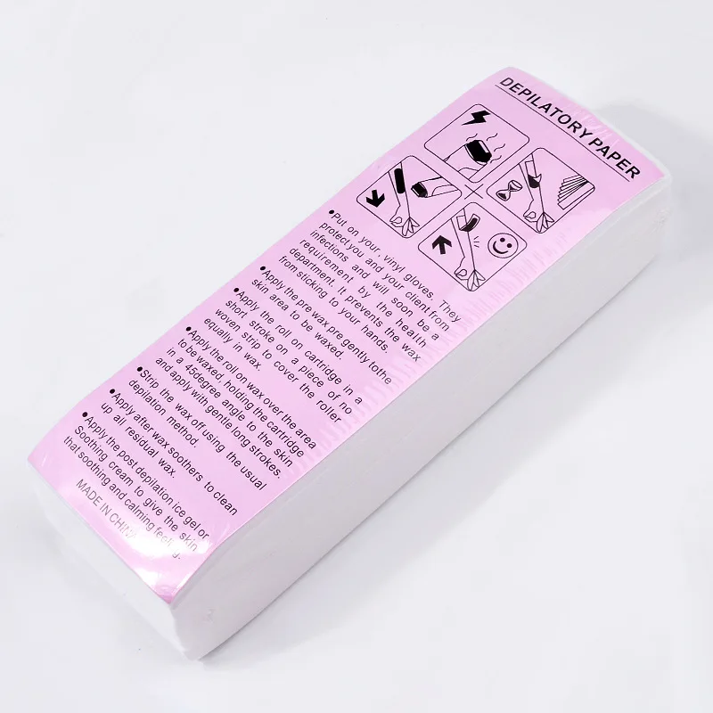 100pcs Nonwoven Body Cloth Hair Remove Wax Paper Rolls High Quality Hair Removal Epilator Wax Strip Paper Roll