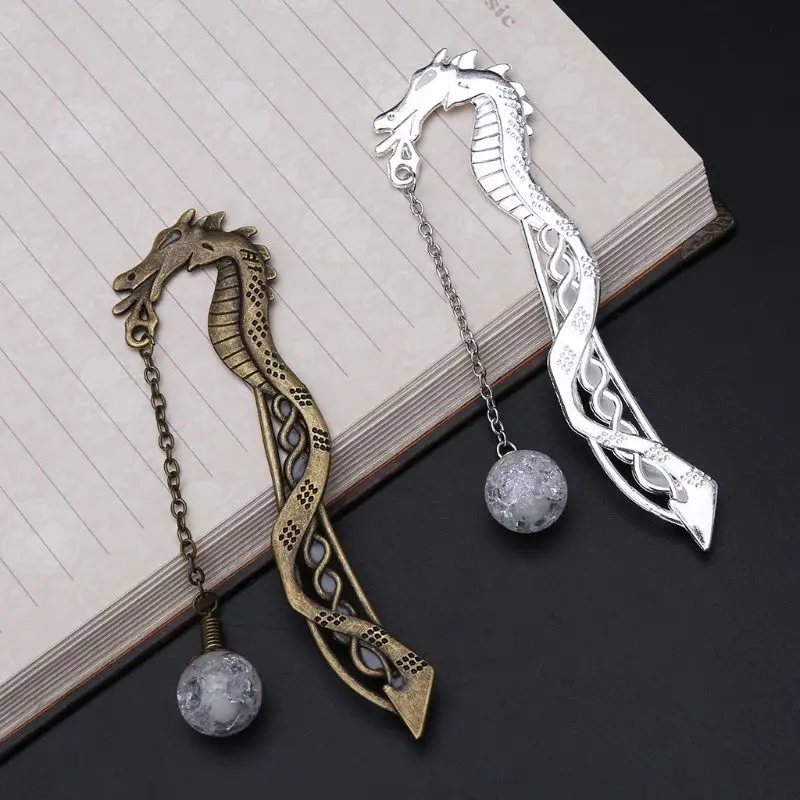 

Retro Luminous Night Dragon Bookmark Label Reading Maker Book Stationery Student Gift