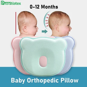 

Purenlatex Baby Pillow 0-12 Months Memory Foam Orthopedic Summer Breathable Fixed Head Type