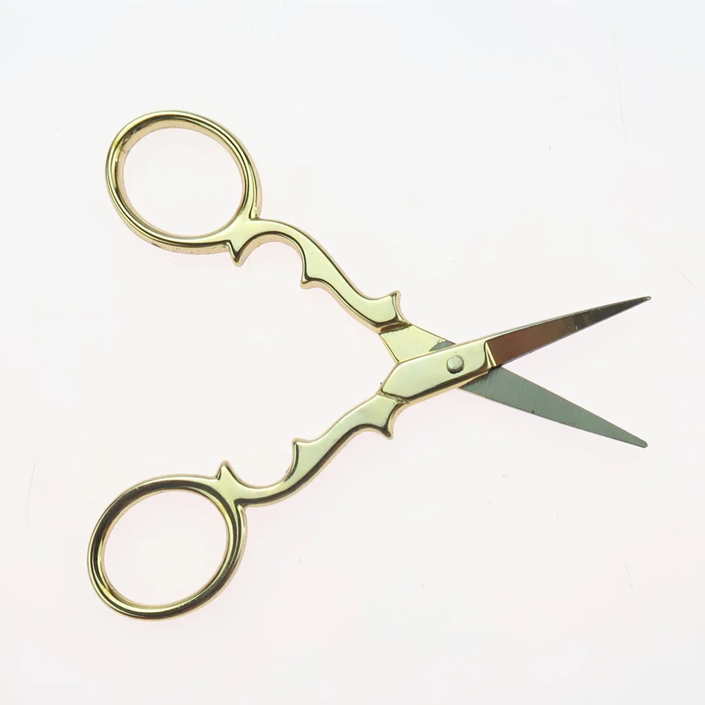 Vintage European Stainless Steel Gourd Scissor for Embroidery Sewing Needlework