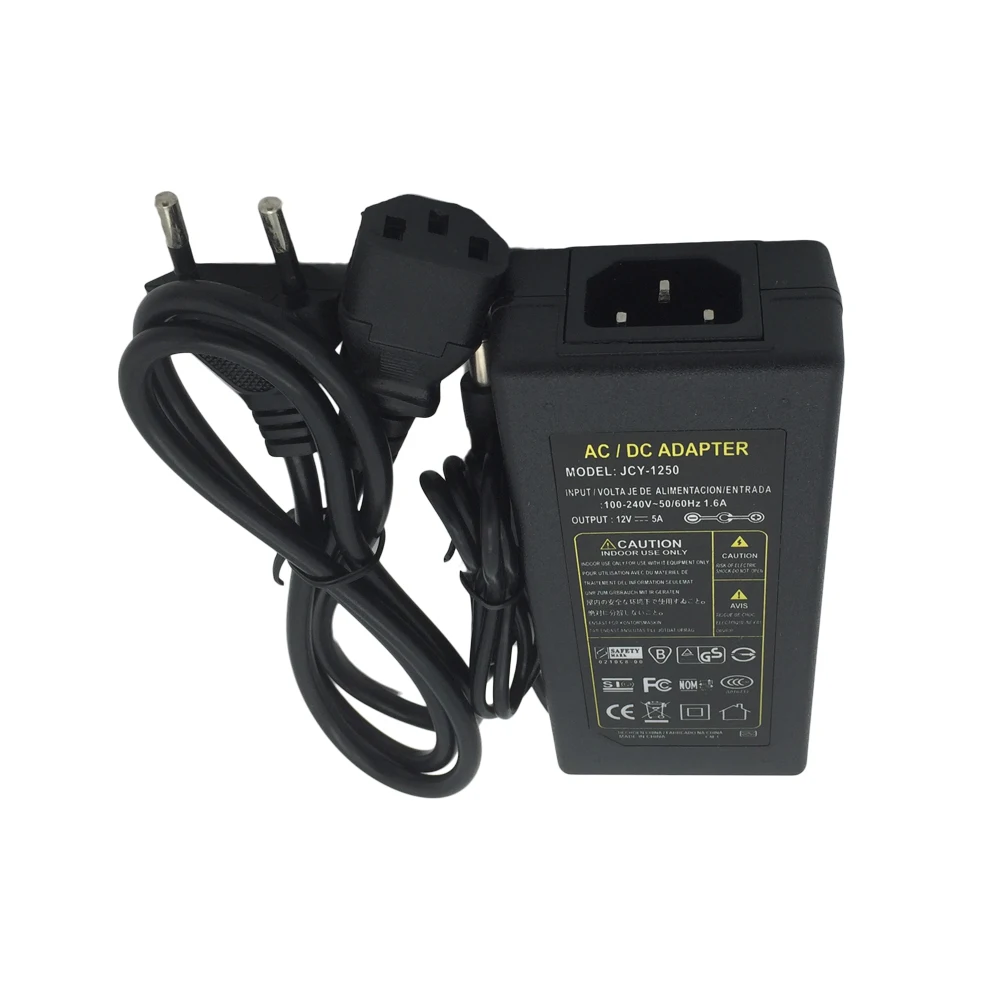 12V5A AC100V-240V 12V 60W LED power adapter light Power Supply Transformer  for Imax strip 5050 2835 8520 real