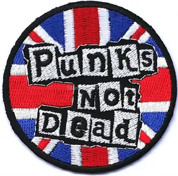 

Punks not dead Music Band EMBROIDERED Sew On IRON On Patch APPLIQUE Heavy Metal Rock Punk Badge