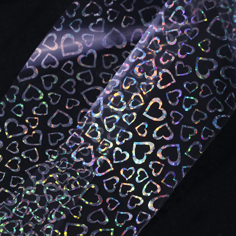 

4*120cm Holographic Nail Foil Star Heart Tree Leaf Nail Art Transfer Sticker Colorful Nail Slide Nail Art Decoration Decals