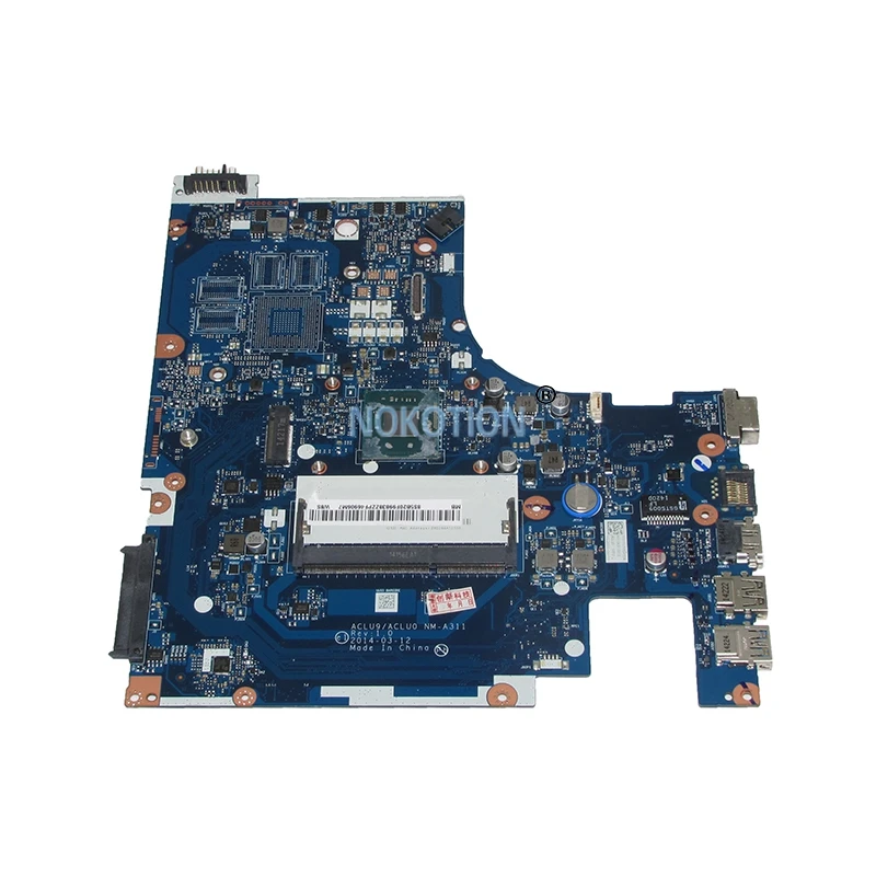 

NOKOTION ACLU9 ACLU0 NM-A311 Main board For lenovo Ideapad G50-30 Laptop motherboard SR1W4 N2830 CPU works