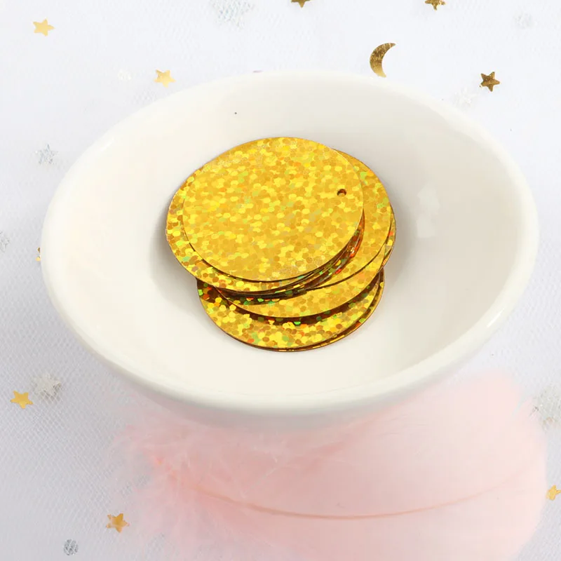 ISequins 25 мм большие круглые Блестки для Craft DIY Голограмма лазерная пайетки