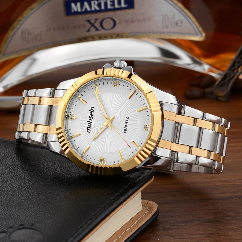 

2018 Muhsein luxury casual waterproof stainless steel business watch quartz watch sport watch men fashion watch