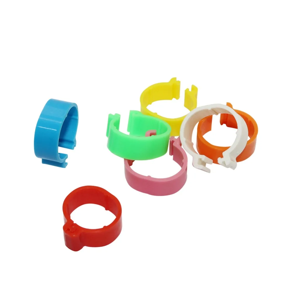

70 Pcs Internal Diameter 16mm Poultry Foot Ring Buckle Type Clip Rings Chicken Quail Adult Turkey Poultry Farming Equipment