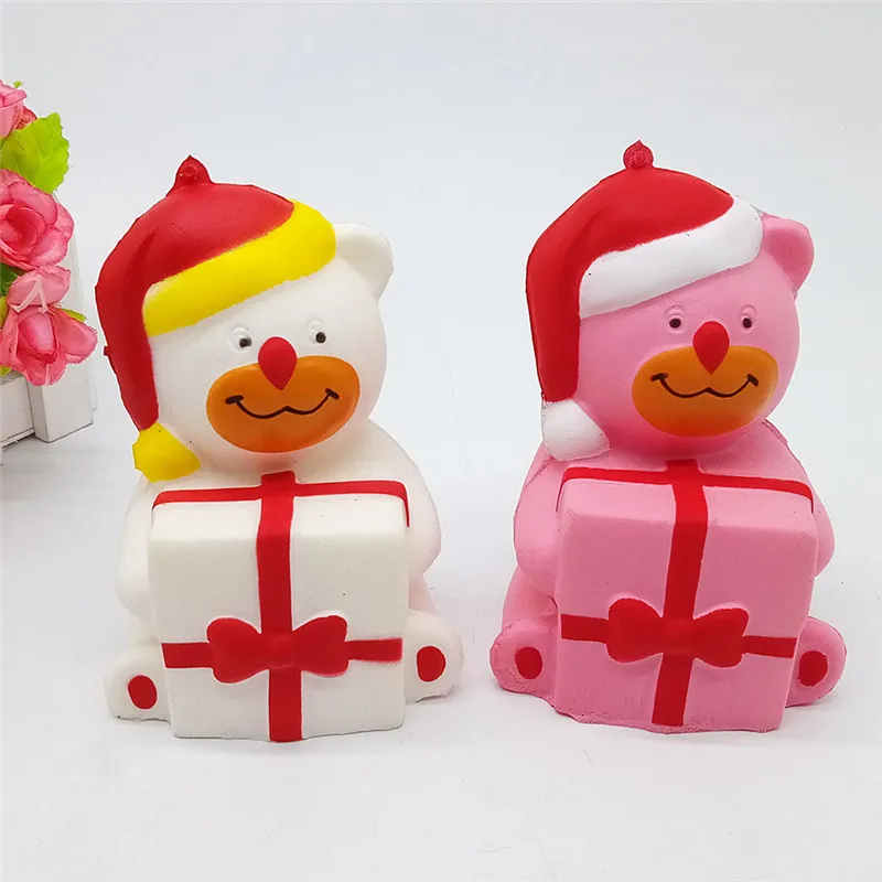 Funny Santa Claus Snowman Santa Bear Squishy Slow Rising Toys Cute Cartoon Xmas Teddy Bear Squishies Squeeze Stress Relief Toy (12)