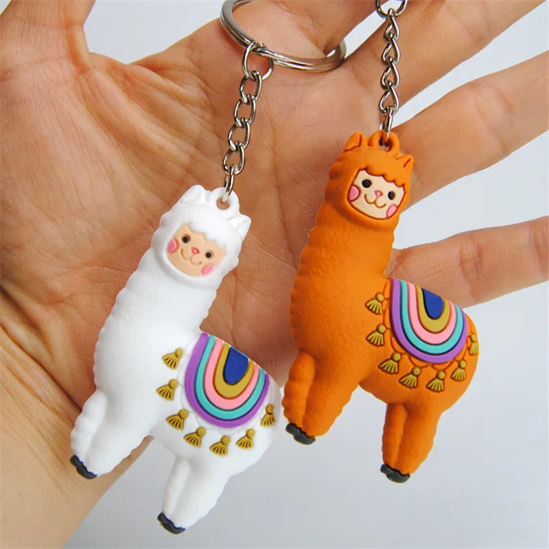 Модный эпоксидный трехмерный милый брелок для ключей из альпаки кукла креативный мультфильм маленький брелок в форме Овцы на сумку кулон ювелирные изделия маленький подарок