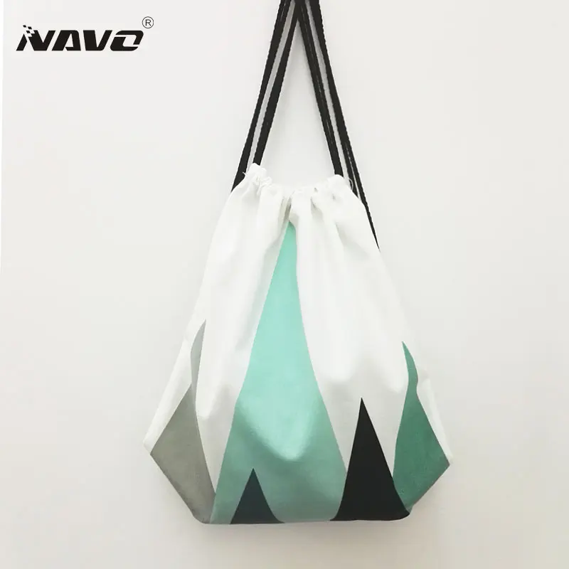 Fresh Style Canvas Drawstring Backpack Fashion School Bagpack Bookbag