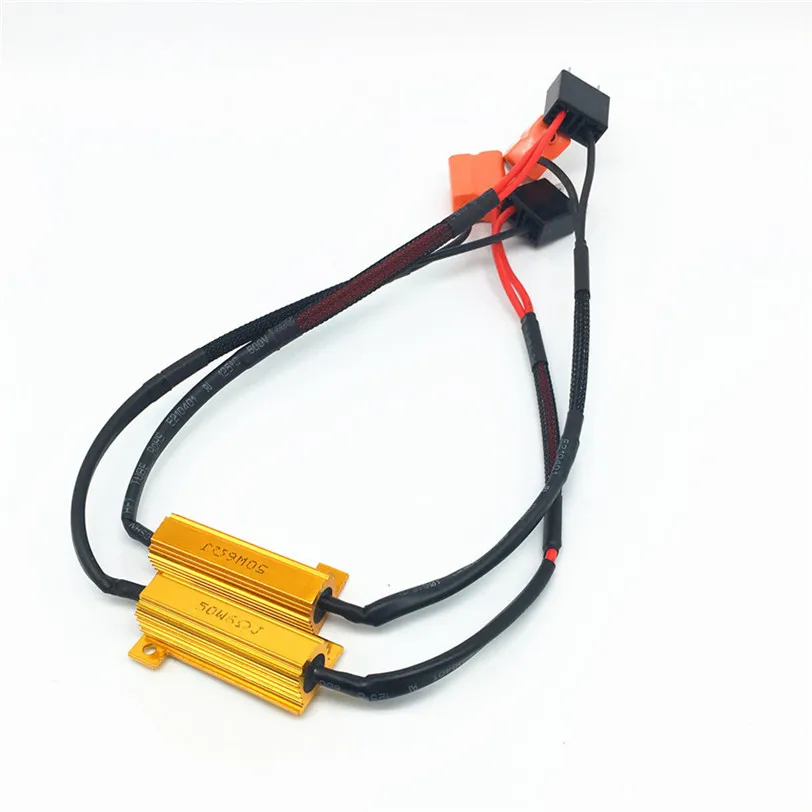 

2017 2X H7 LED DRL Fog Light Canbus 50W Load Resistor Error Free Decoder Cancel high quality car-styling