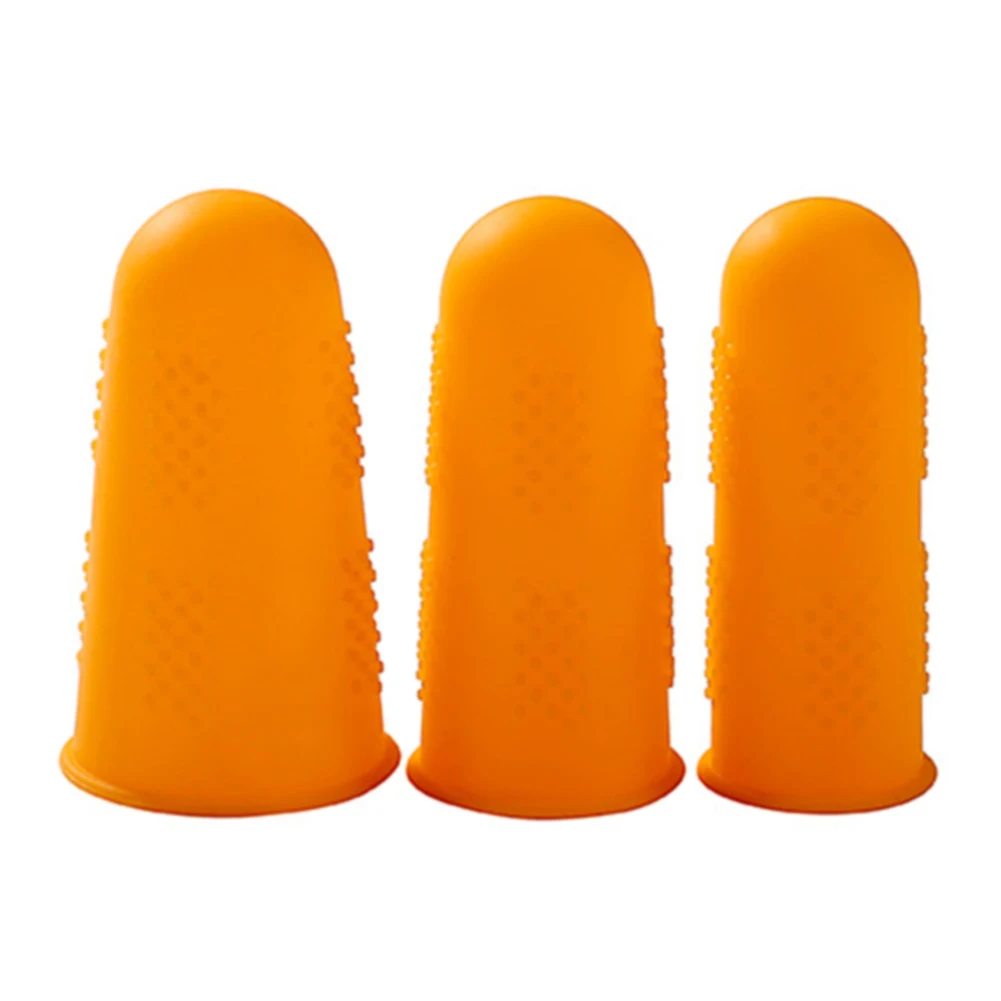 

3/5pcs Anti-hot Silicone Elasticity Anti-slip Durable Caps Solid Kitchen Multicolor Finger Protectors High Temperature Resistant