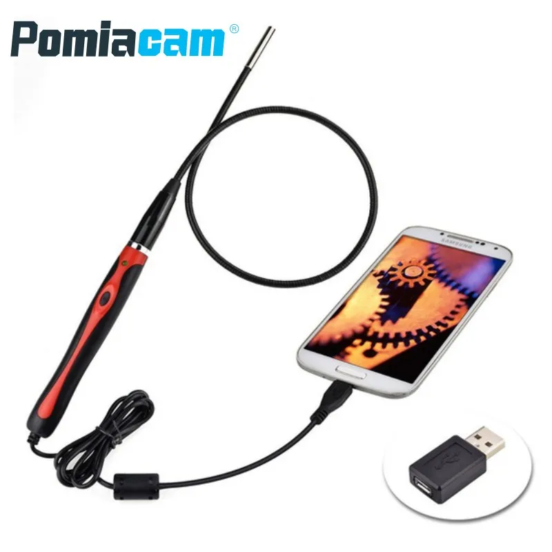 

66AC USB Inspection Camera for Windows PC 5.5mm Lens 1M Cable Android OTG Smart Phone Endoscope Borescope Inspection Camera