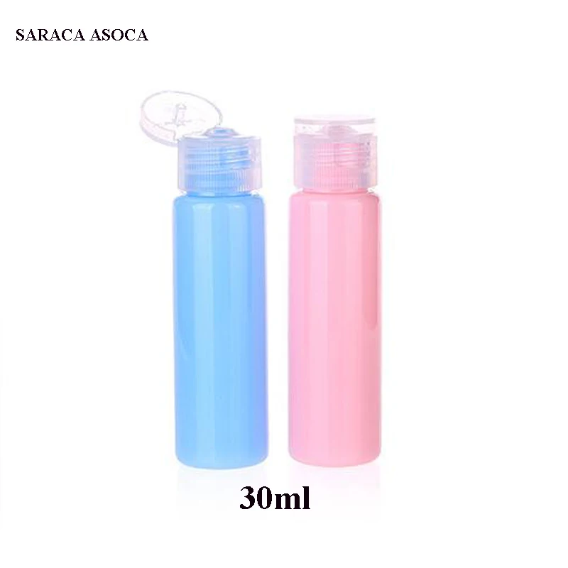 

Wholesale Retail 30ml Mini Macaron Flip Plastic Bottles 100pcs/lot Small Travel Empty Refillable Bottle