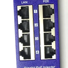 4 порта гигабитная мощность по Ethernet PoE инжектор для 24 вольт Mikrotik/Ubiquiti устройств-блок питания не входит: GPOE-4B