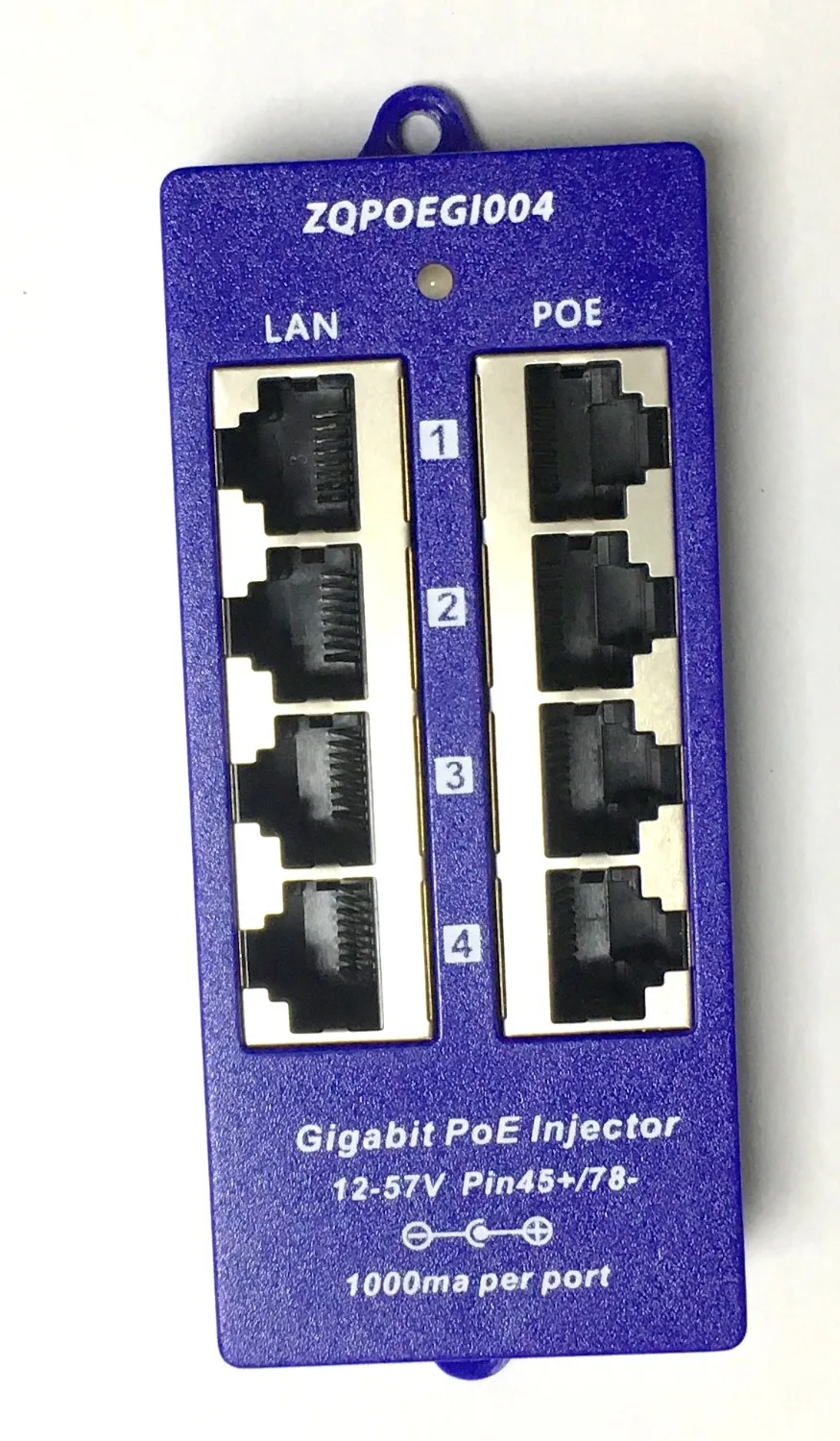 4 порта Gigabit Power over Ethernet PoE инжектор для устройств Mikrotik/Ubiquiti 24 Вольт питание не