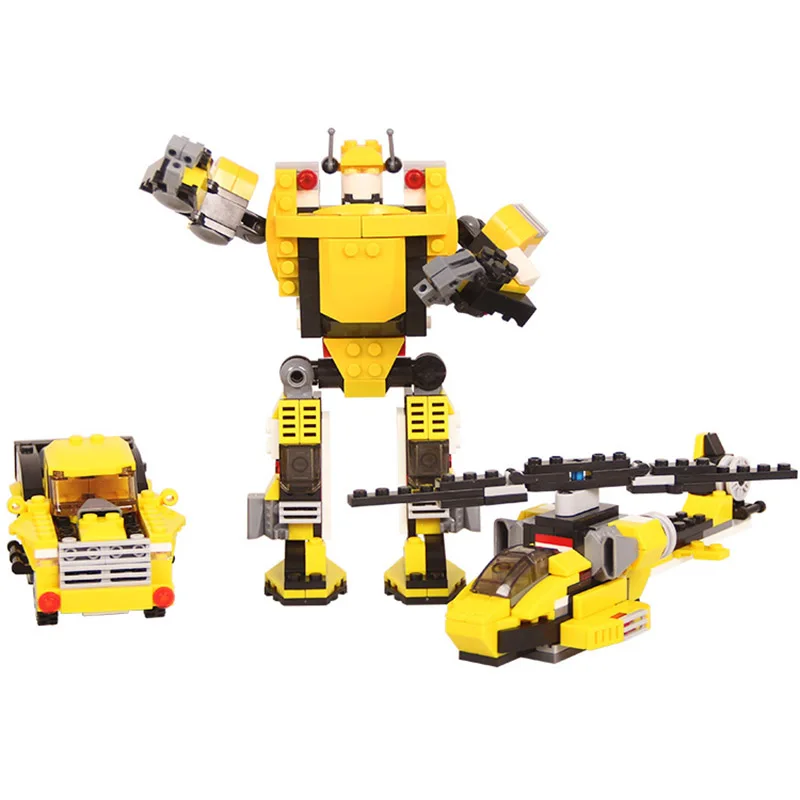 Kids DIY Transformation Robot Children Robot Toy Plastic Model Action