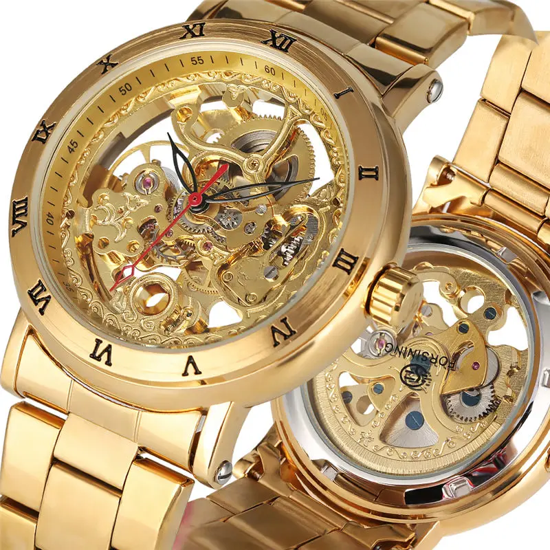 

Mechanical Watches Men Automatic Self Winding Top Brand Luxury Tevise Skeleton Wristwatch Timepieces Clock Male reloj hombre