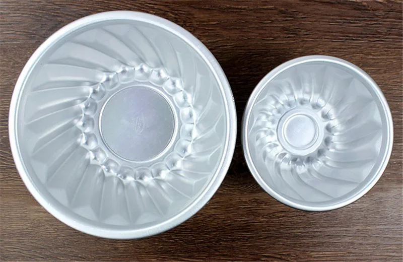 4 шт. 4 дюйма(диаметр 11 см) Алюминиевый сплав мини-Сковорода для торта Savarin съемная нижняя форма для пудинга комплект тортов комплект для выпечки инструменты для выпечки DIY