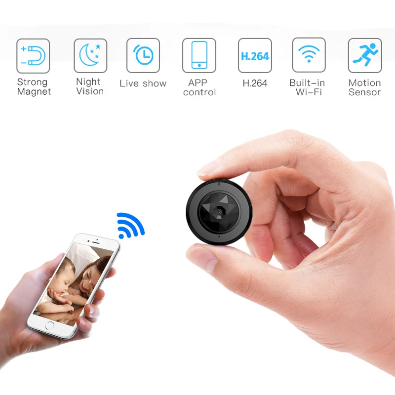 Wi Fi P2P IP 720P HD мини камера беспроводная экшн велосипед ИК ночного видения DV DVR видео